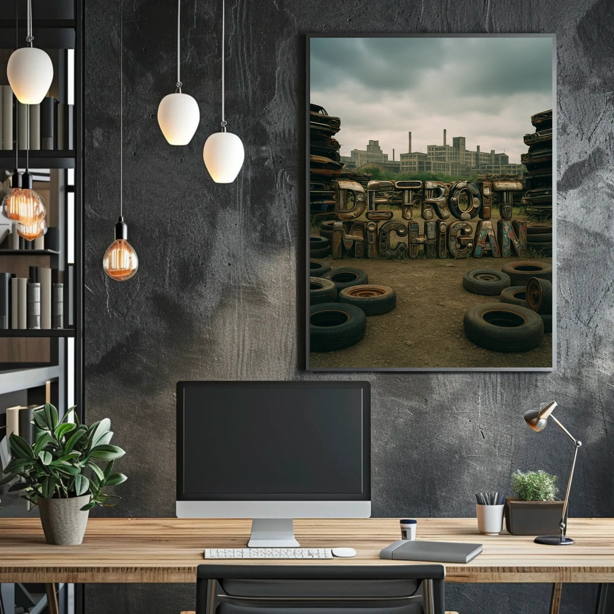 Detroit, Michigan Industrial Legacy Poster