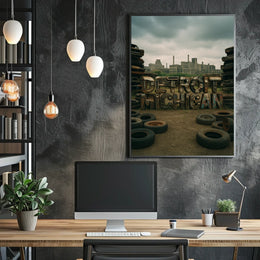 Detroit, Michigan Industrial Legacy Poster