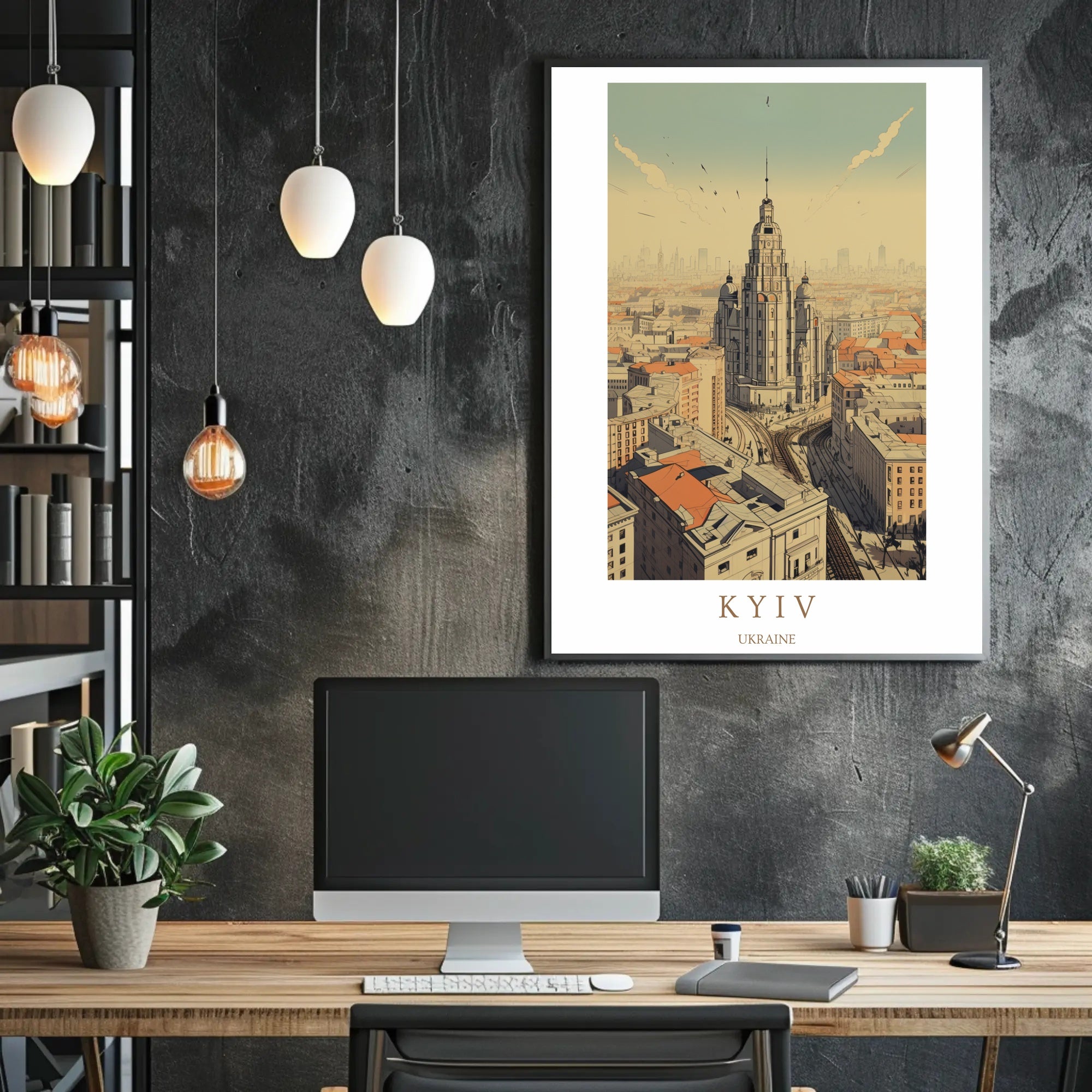 Kyiv Cityscape Poster PosterGoat