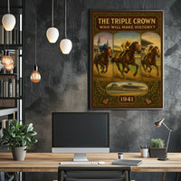 1941 Triple Crown Vintage Sports Poster