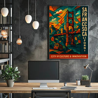 San Francisco Modern Cityscape Poster Wall Art