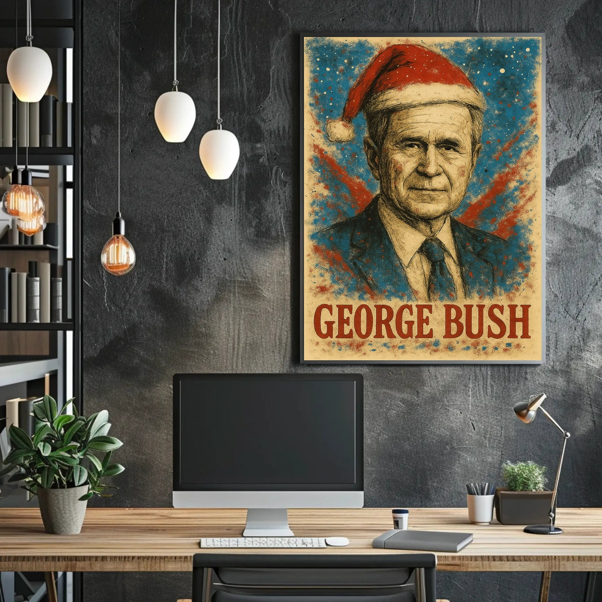George H. W. Bush 41st President of the United States Christmas SeriesPoster