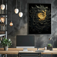Golden Spiral Vortex: Abstract or Artistic Poster