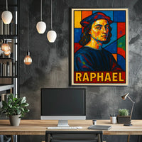 Raphael Mosaic Portrait Poster