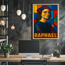 Raphael Mosaic Portrait Poster