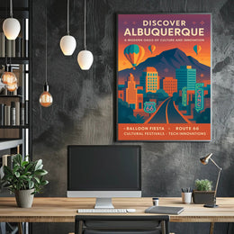 Discover Albuquerque Poster PosterGoat
