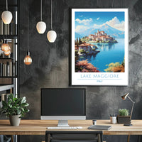 Scenic View of Lake Maggiore Poster