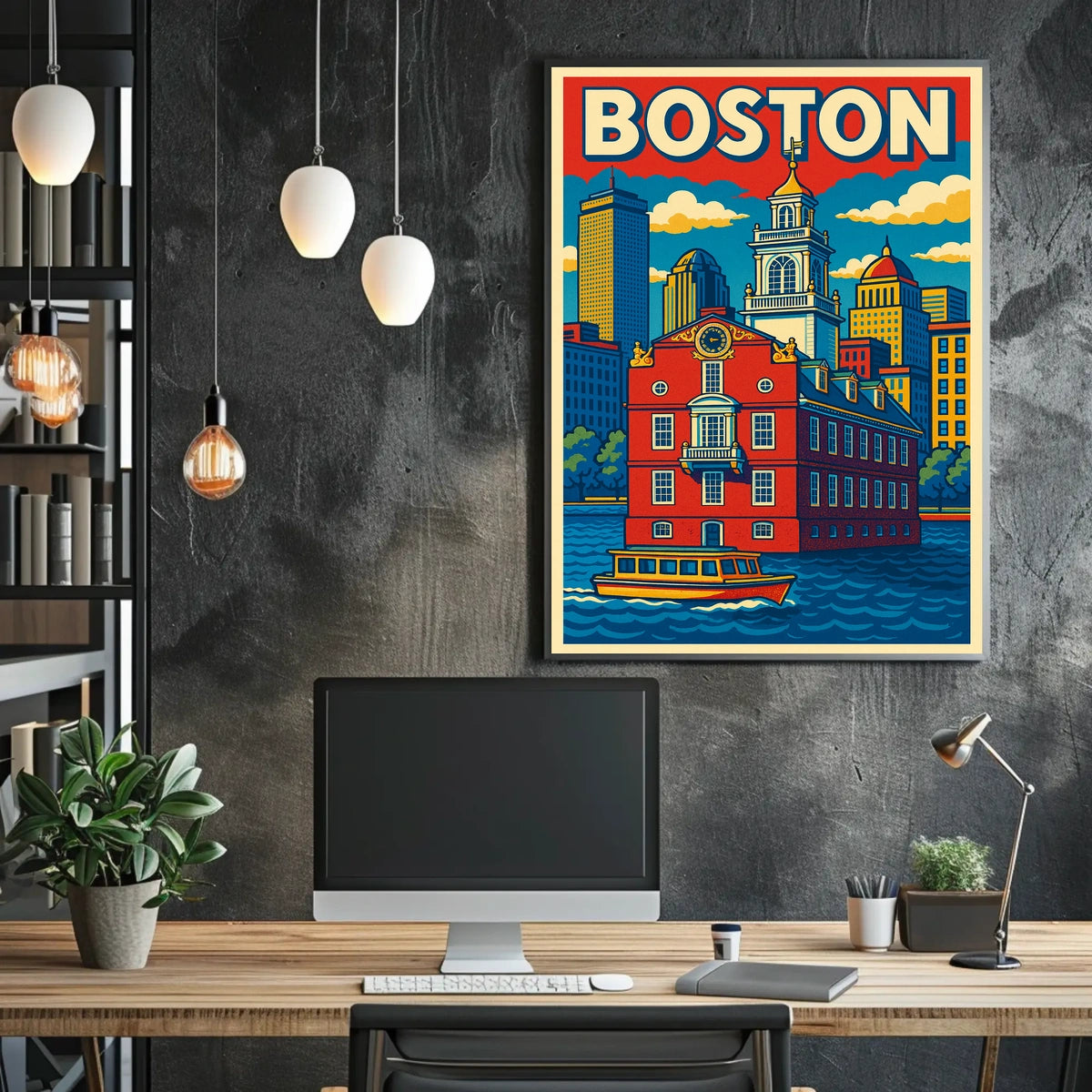 Boston Cityscape Poster