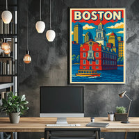 Boston Cityscape Poster