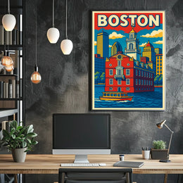 Boston Cityscape Poster