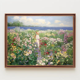 Stroll Through the Floral Meadow Poster