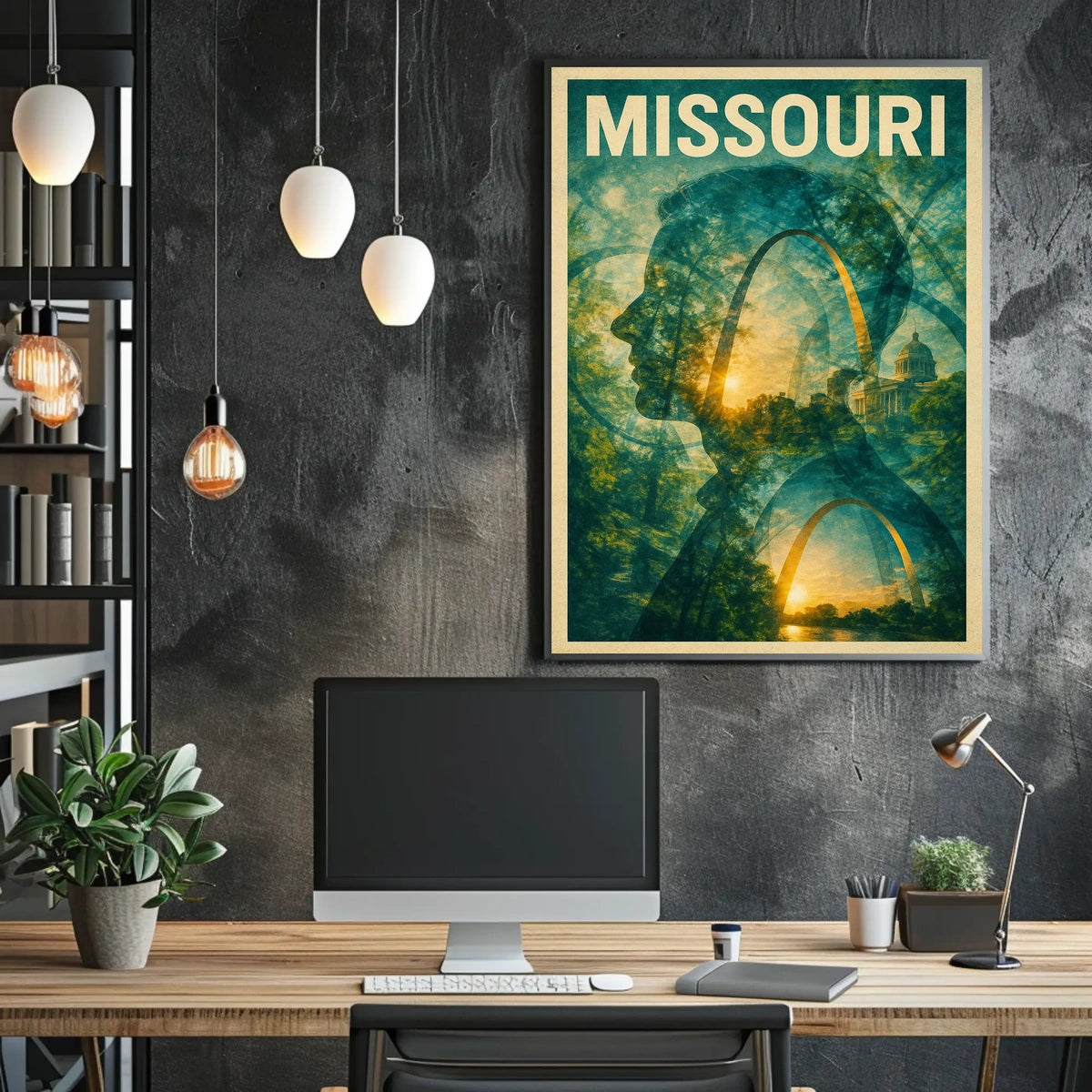 Missouri Silhouette Poster