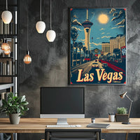Vintage Las Vegas Skyline Urban or Cityscape Poster