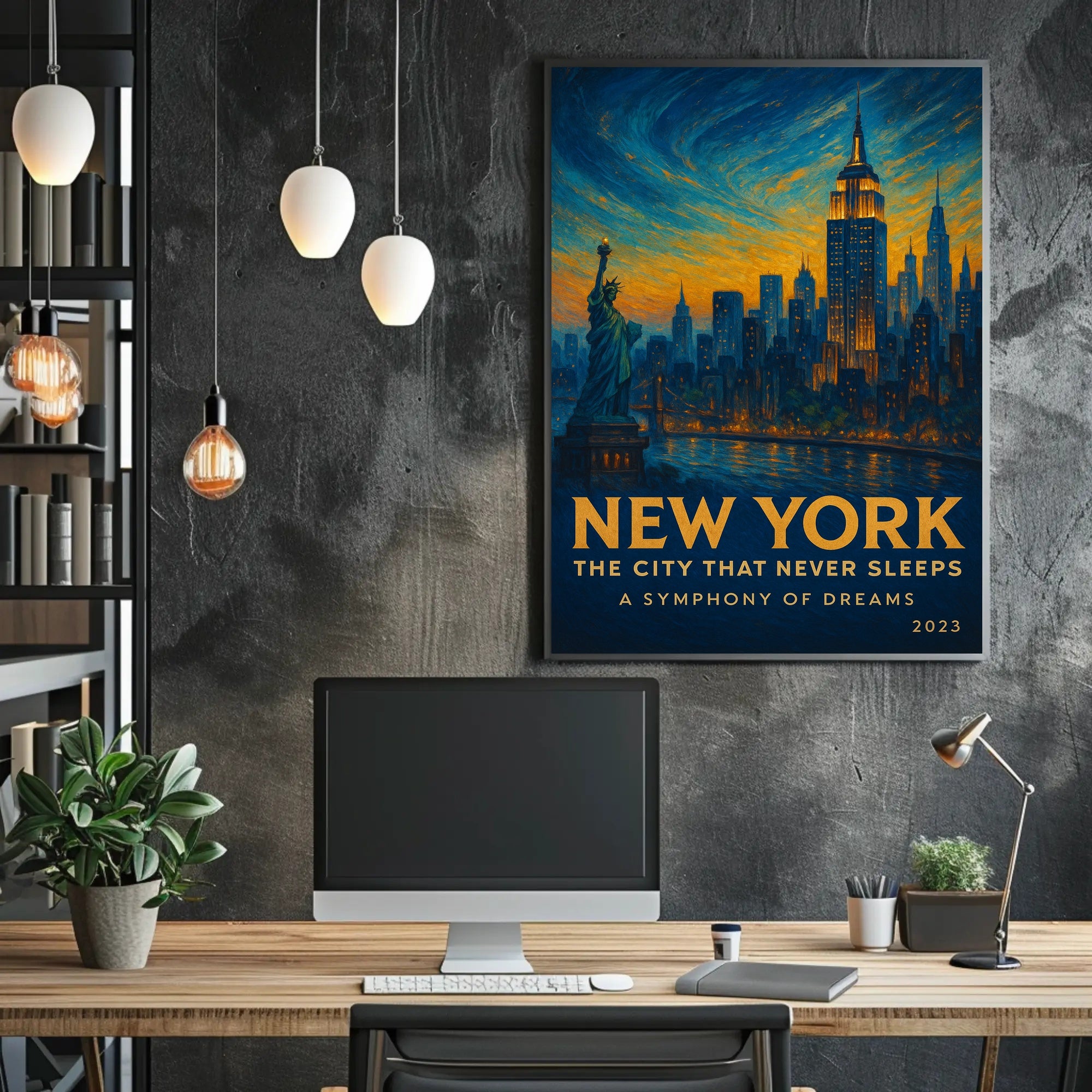 New York Vintage Travel Poster A Symphony Of Dreams