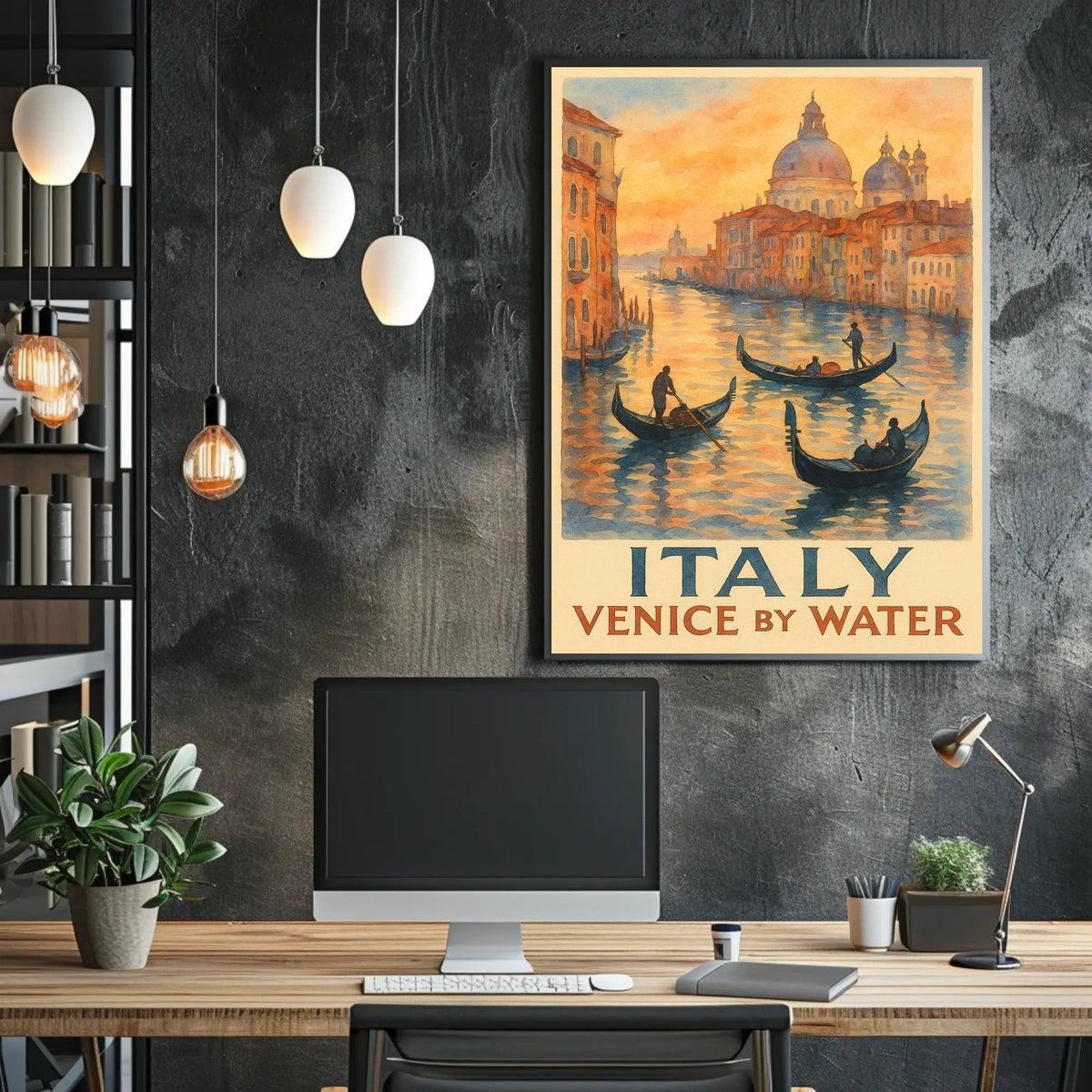 Italy Venice by Water Poster