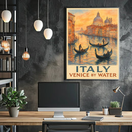 Italy Venice by Water Poster