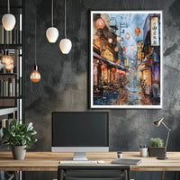 Lantern-Lit Alleyway Poster