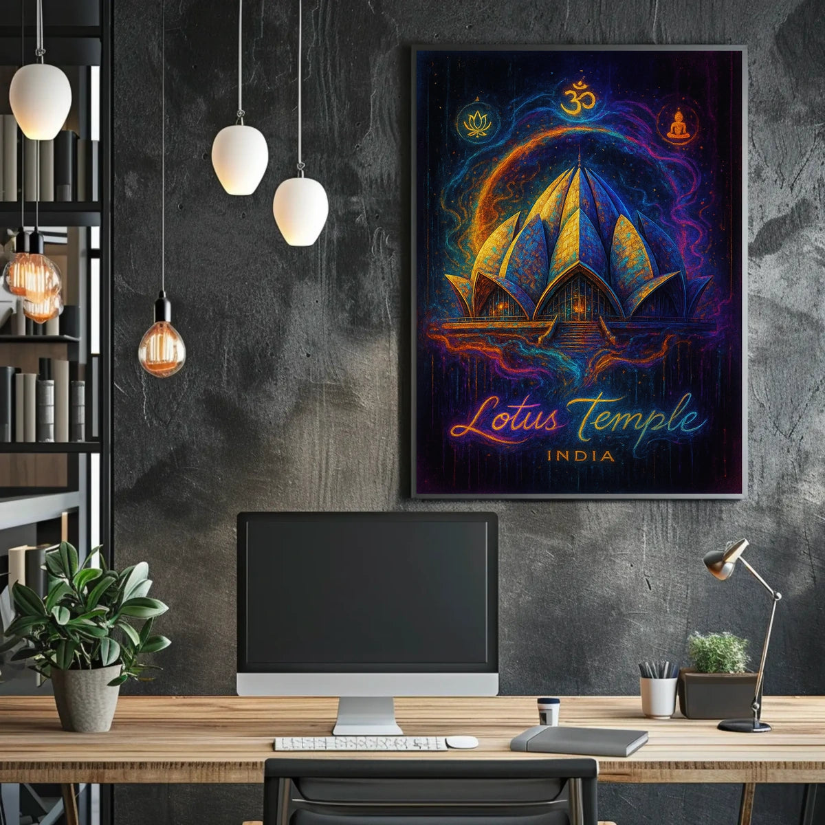 Lotus Temple India Poster