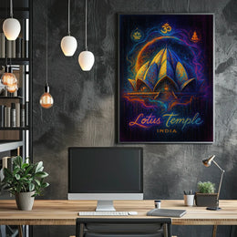 Lotus Temple India Poster
