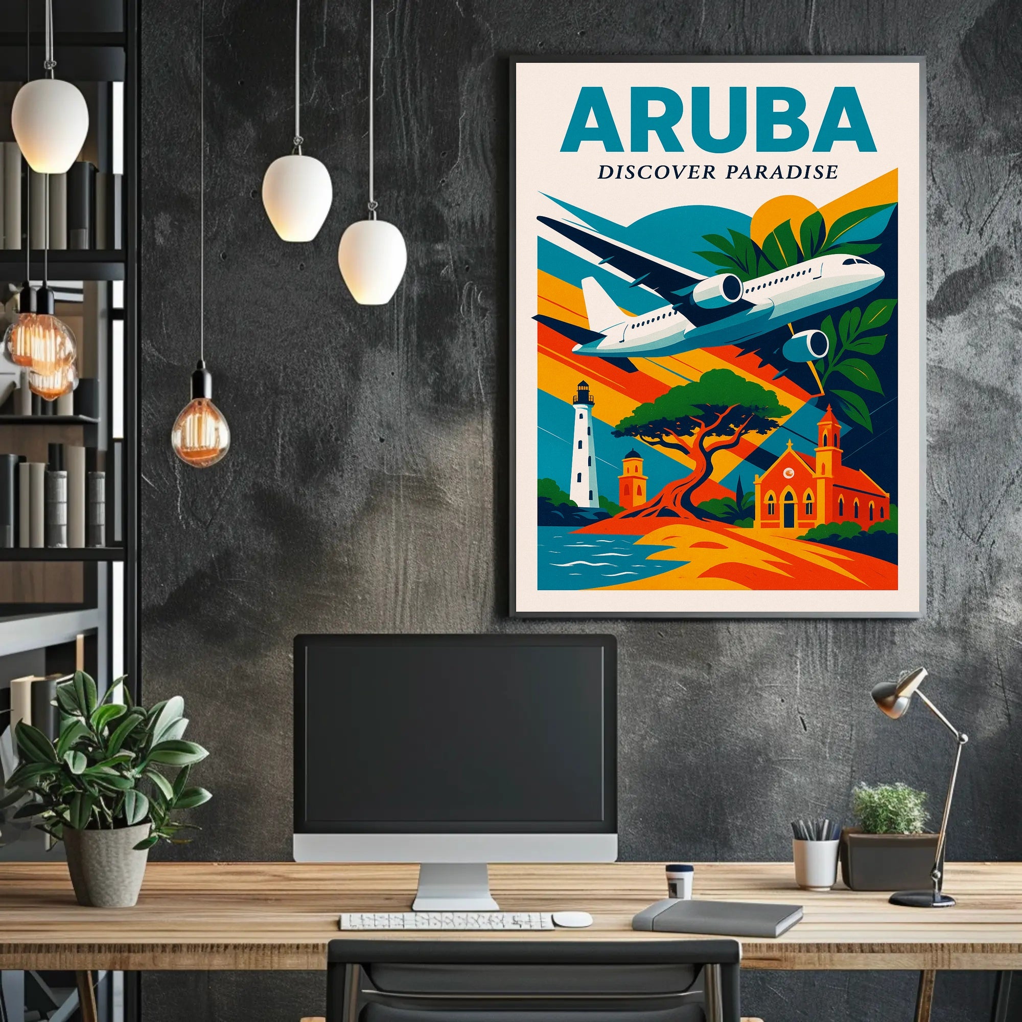 Discover Paradise in Aruba Poster PosterGoat