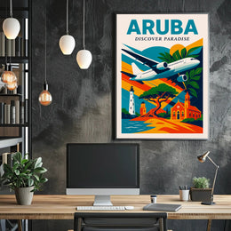 Discover Paradise in Aruba Poster PosterGoat