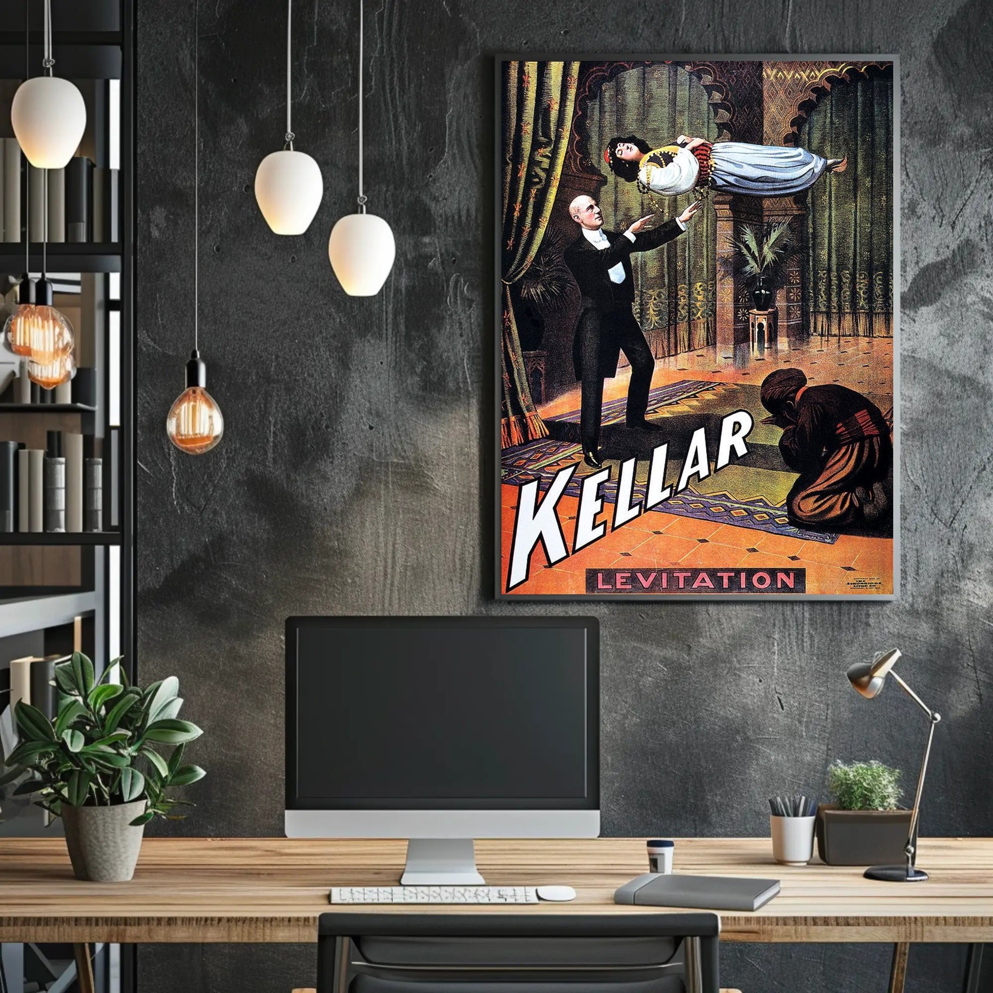 Kellar Magical Levitation Vintage Illusion Cultural Poster