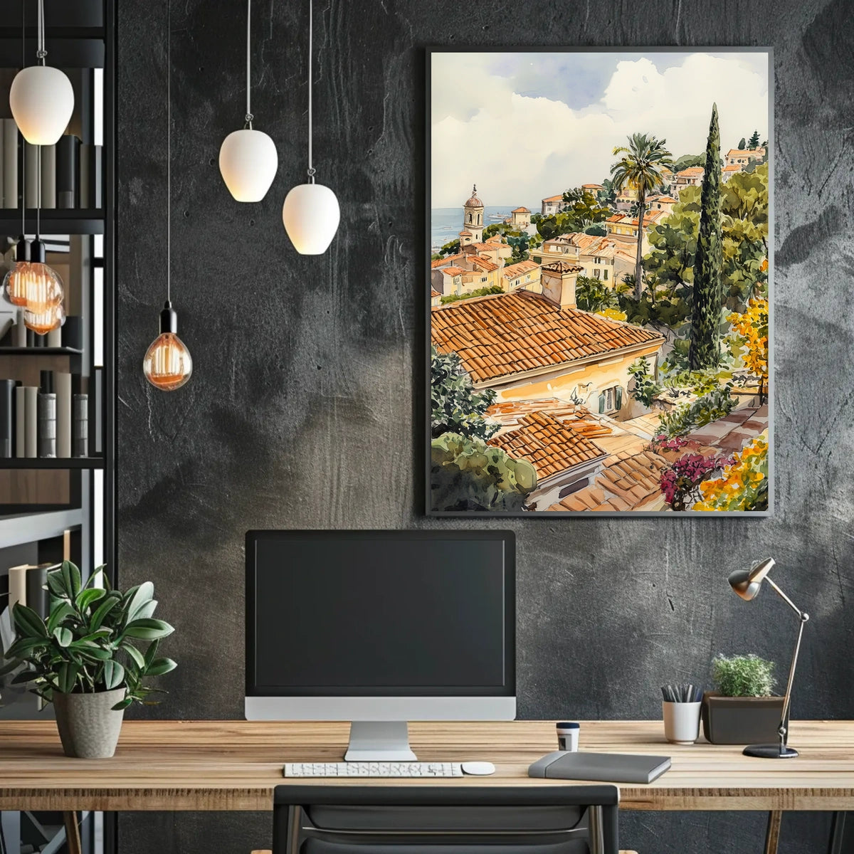 Monaco Princes Palace Old Town View Poster