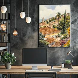 Monaco Princes Palace Old Town View Poster