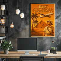 Cairo Adventure Vintage Travel Poster