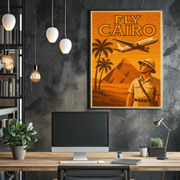 Cairo Adventure Vintage Travel Poster