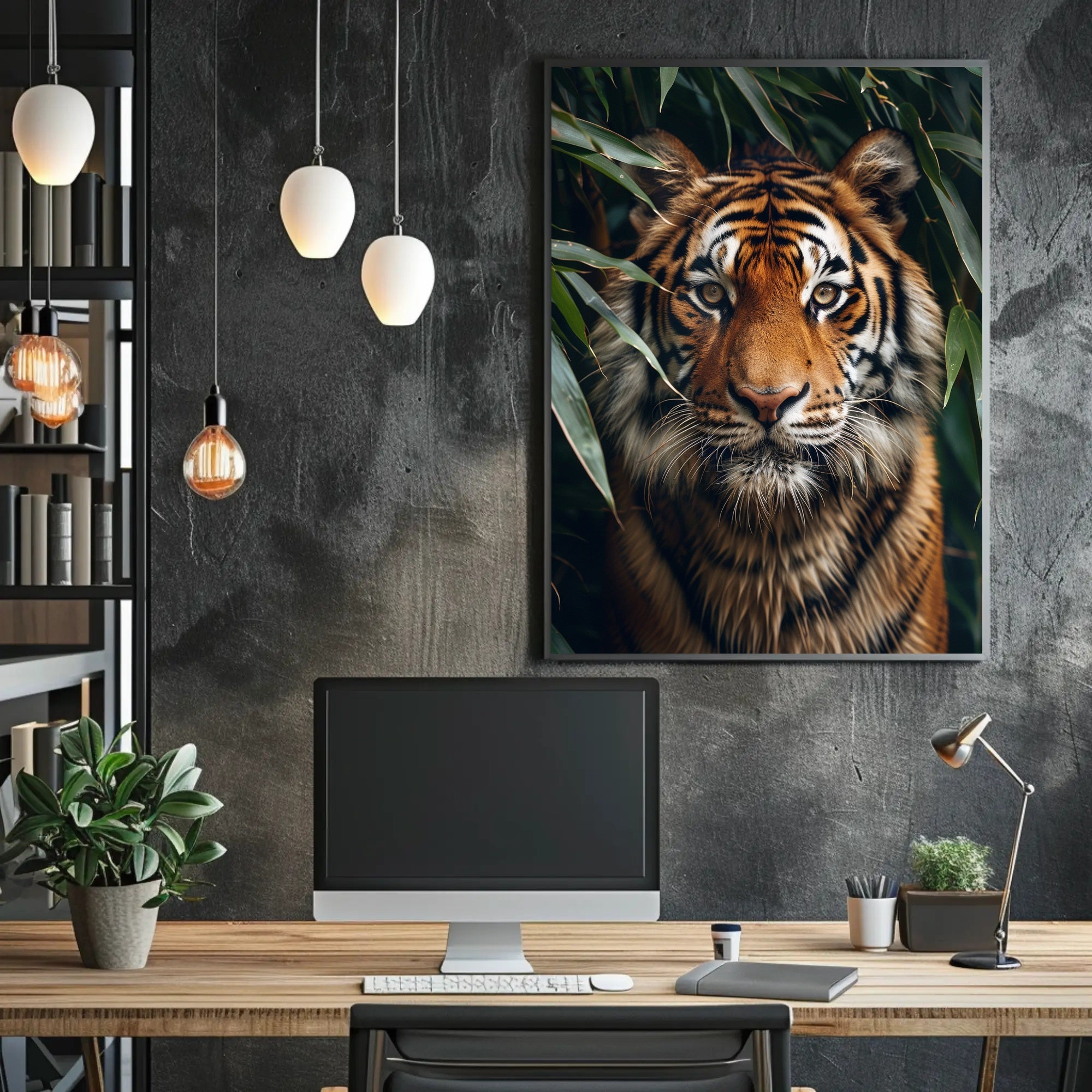 Majestic Tiger in the Wild Art Print Poster PosterGoat