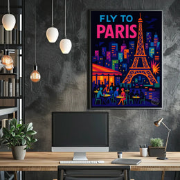 Fly to Paris Poster