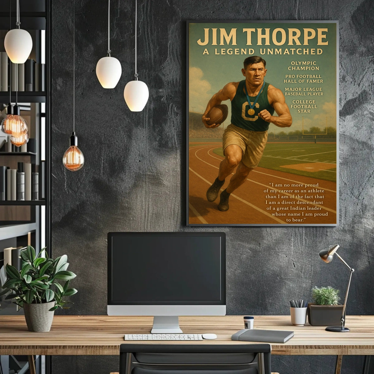 Jim Thorpe Legendary Athlete Poster