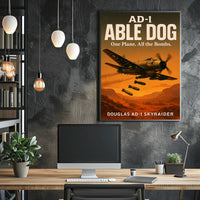 Douglas AD-1 Skyraider Able Dog Poster PosterGoat