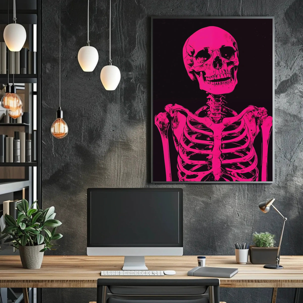 Skeleton Graphic Bold Contrast Poster