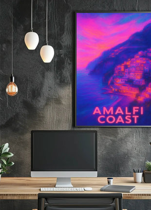 Amalfi Coast Poster Wall Art for Coastal Decor 18x24