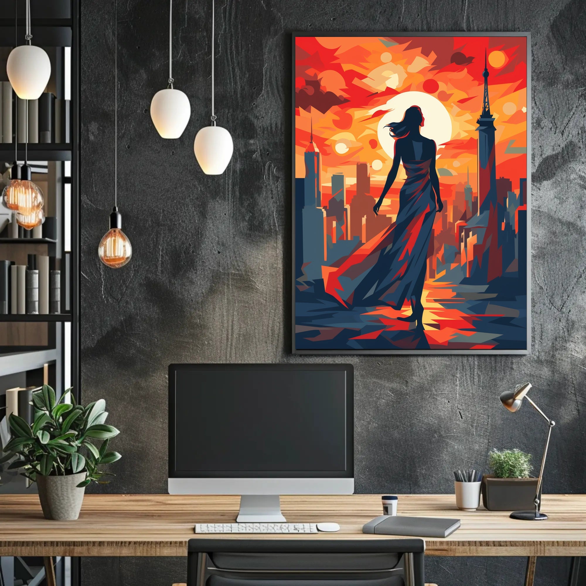 Empowered Urban Explorer in Motion Artistic Poster