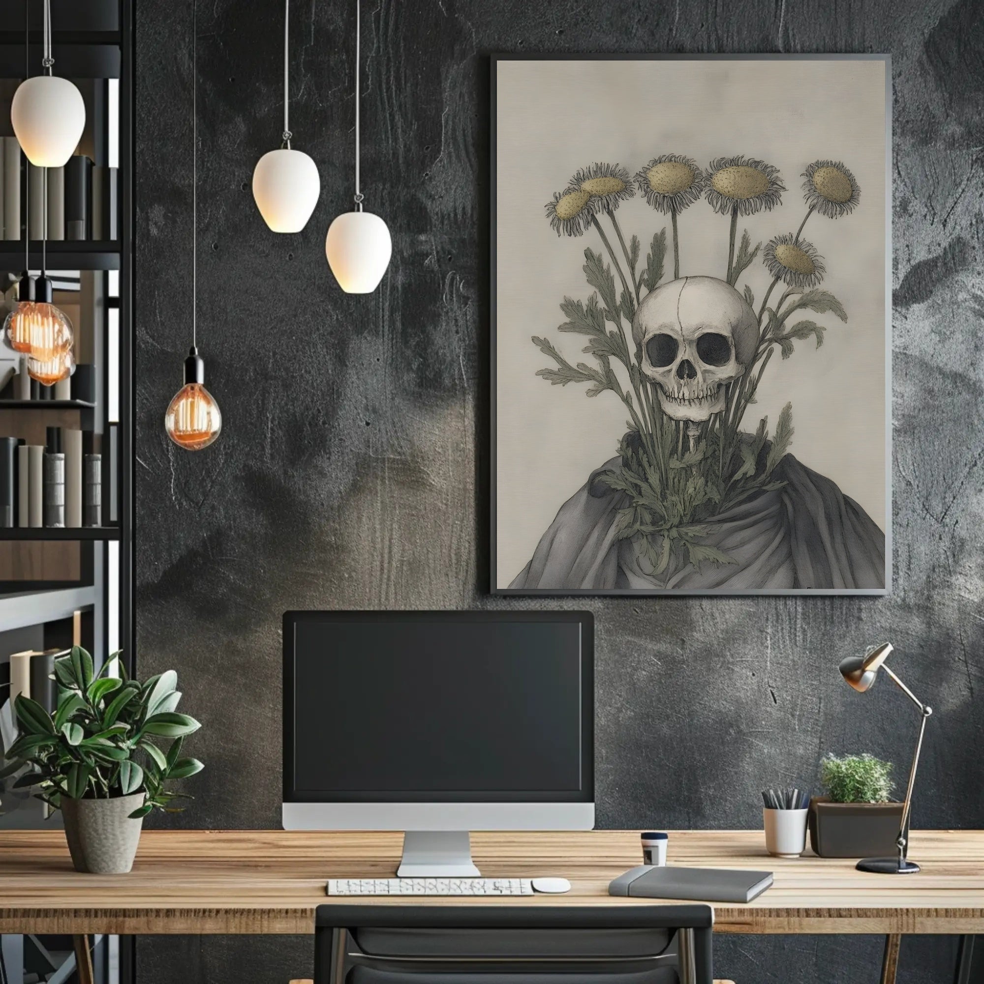 Life and Death Contrast Artistic Poster PosterGoat