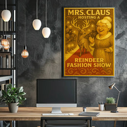 Mrs. Claus Hosts a Reindeer Fashion Show Poster