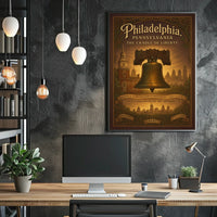 Philadelphia Liberty Bell Vintage Poster: Historical Tribute