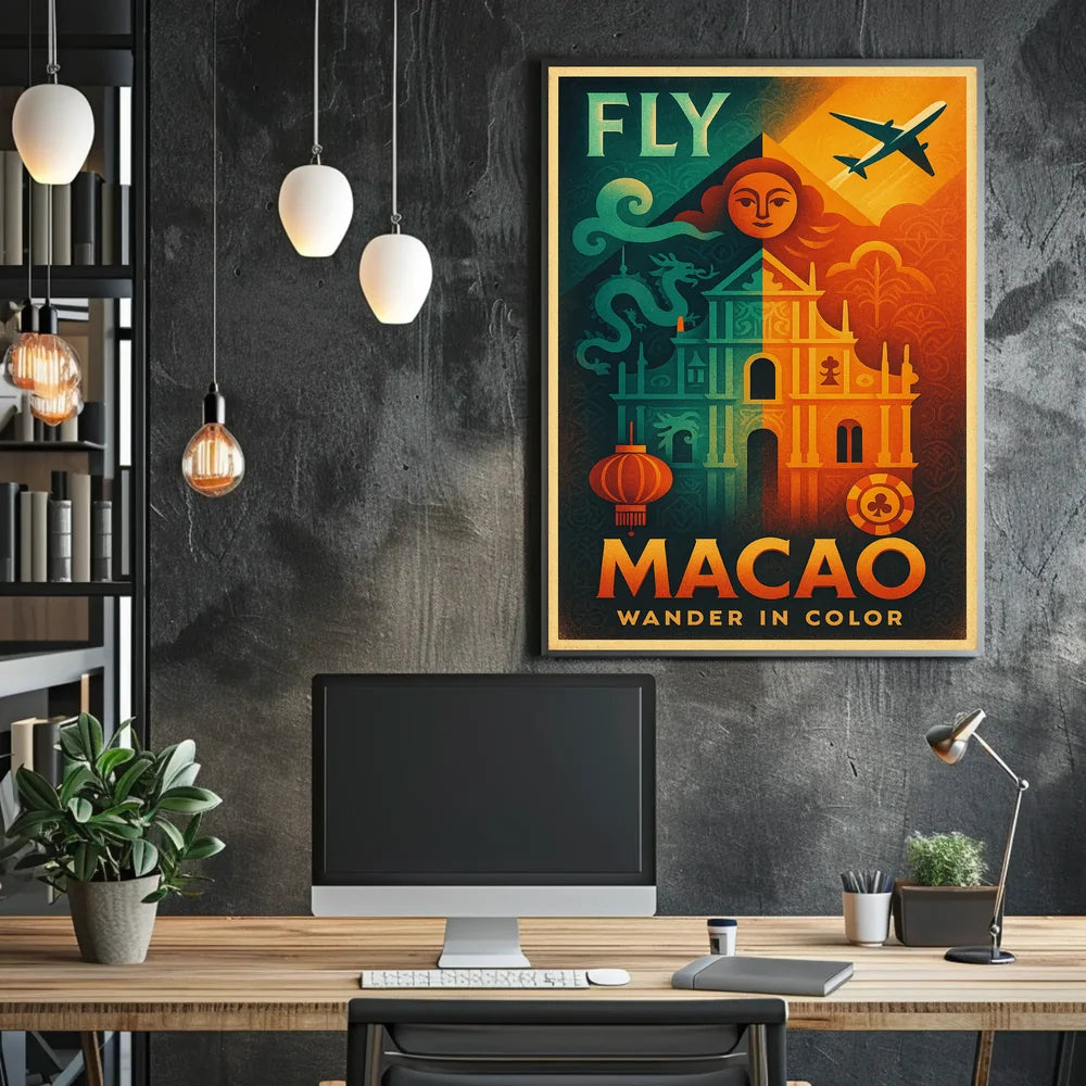Travel to Macao Vibrant Exploration Travel Poster PosterGoat