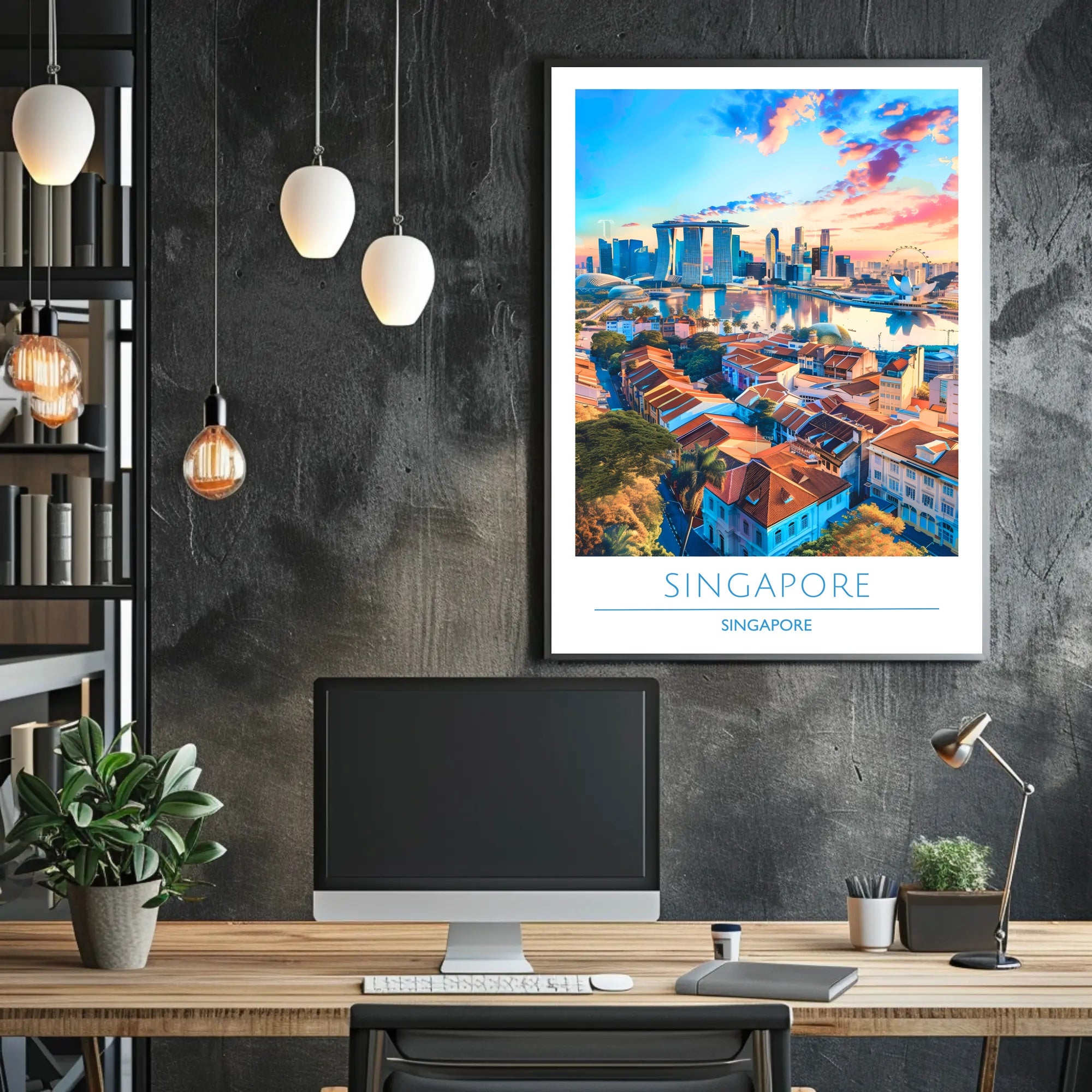 Singapore's Vibrant Cityscape Urban or Cityscape Poster