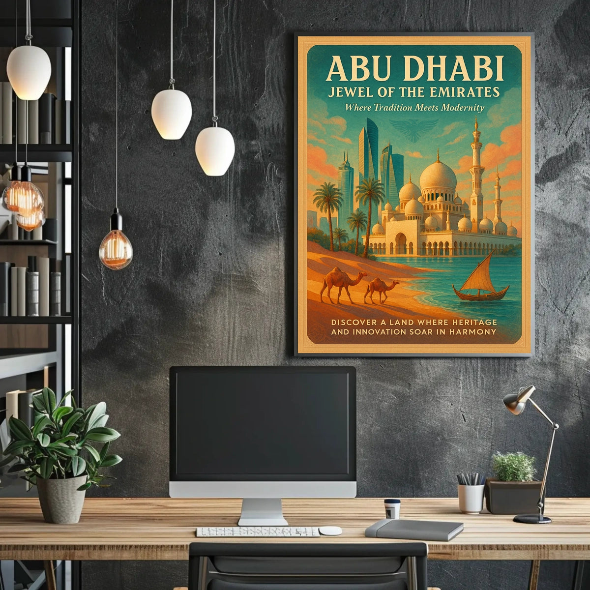Abu Dhabi's Timeless Elegance Travel Poster
