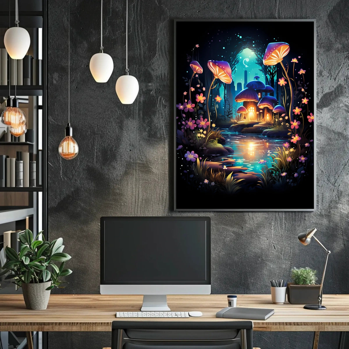 Enchanted Mushroom Grove Poster