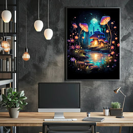 Enchanted Mushroom Grove Poster