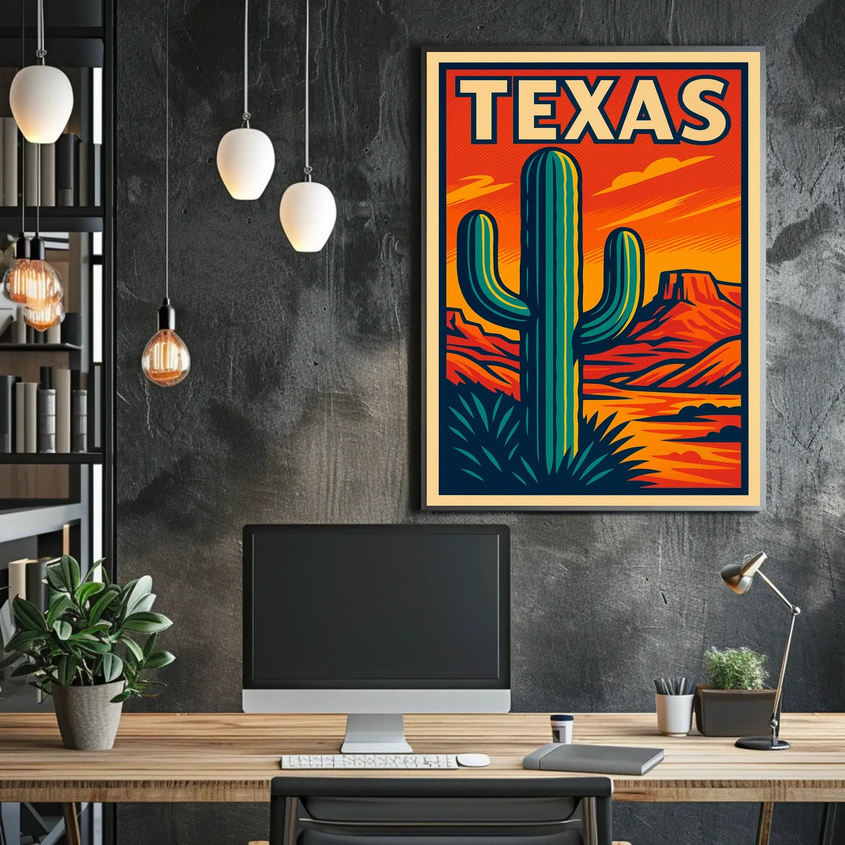 Texas Desert Landscape Poster