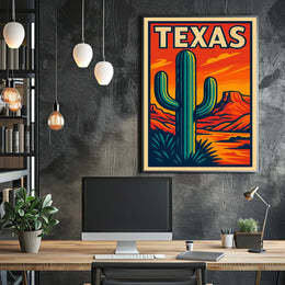Texas Desert Landscape Poster