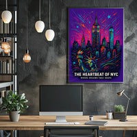 New York Dreamscape: Vibrant Cityscape Urban or Cityscape Poster