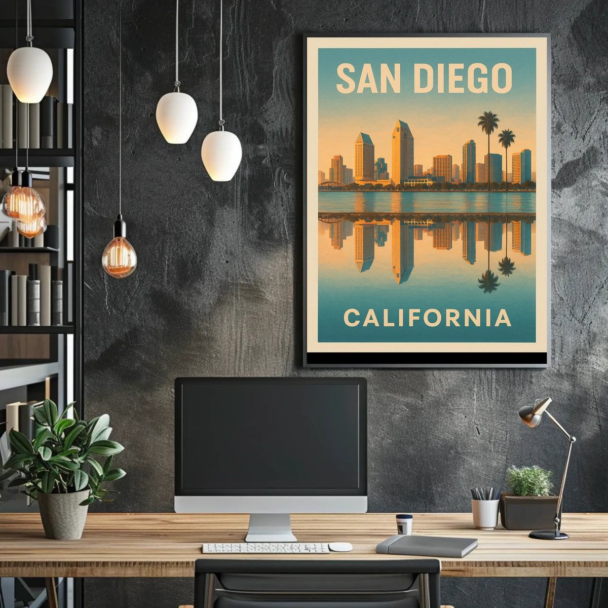 San Diego Skyline Poster