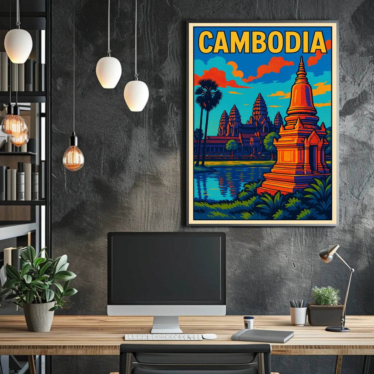 Cambodia Travel Poster